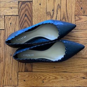 Coach pointed toe flats - size 8